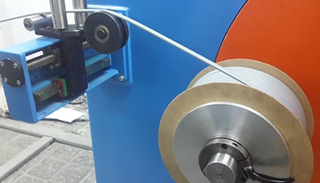 Wooden Reel Coiling Machine - Multi-Station Blue Machine